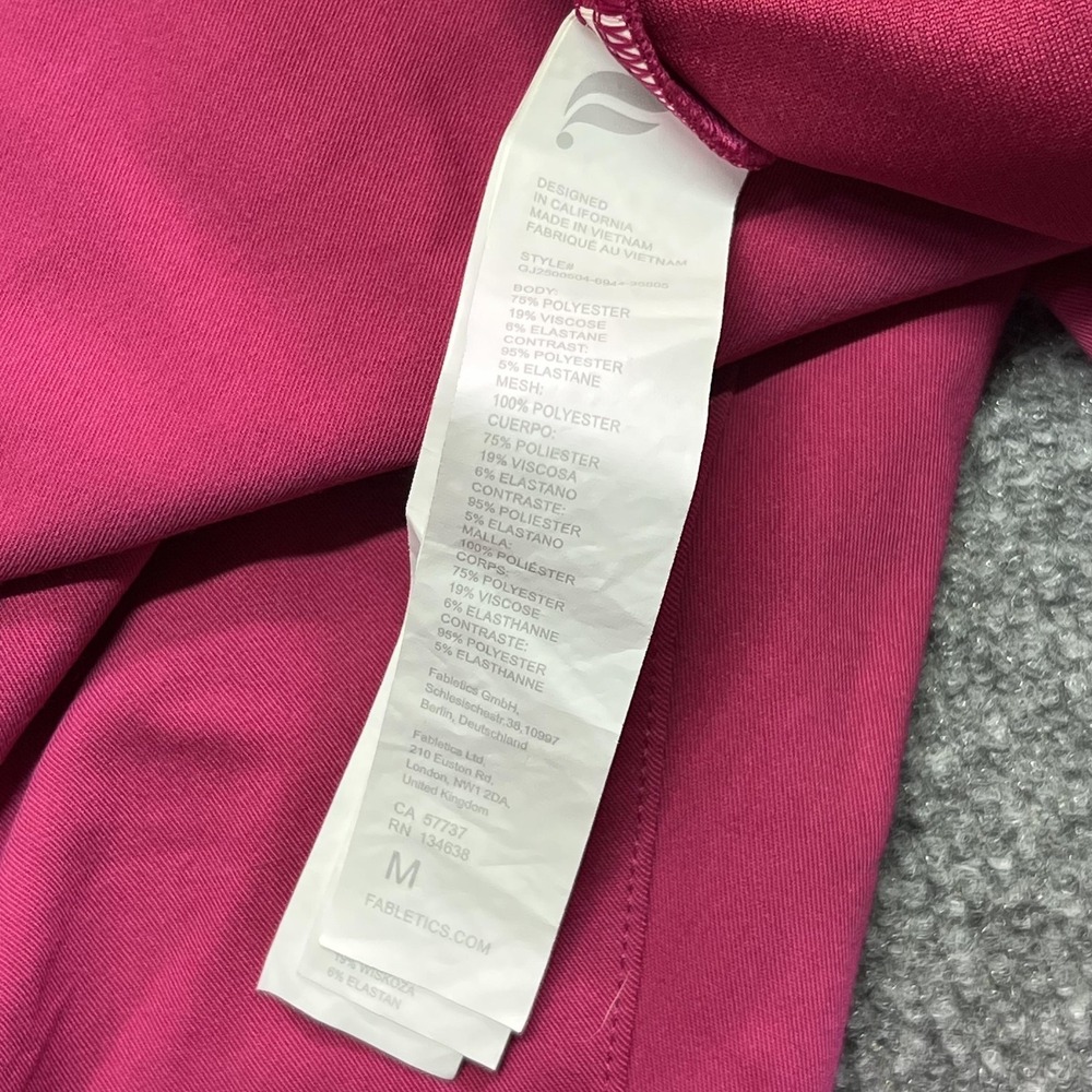 Fabletics Jogger Pants Womens M Pink Woven Elastic Waist Pockets Stretch Lounge - Picture 9 of 14